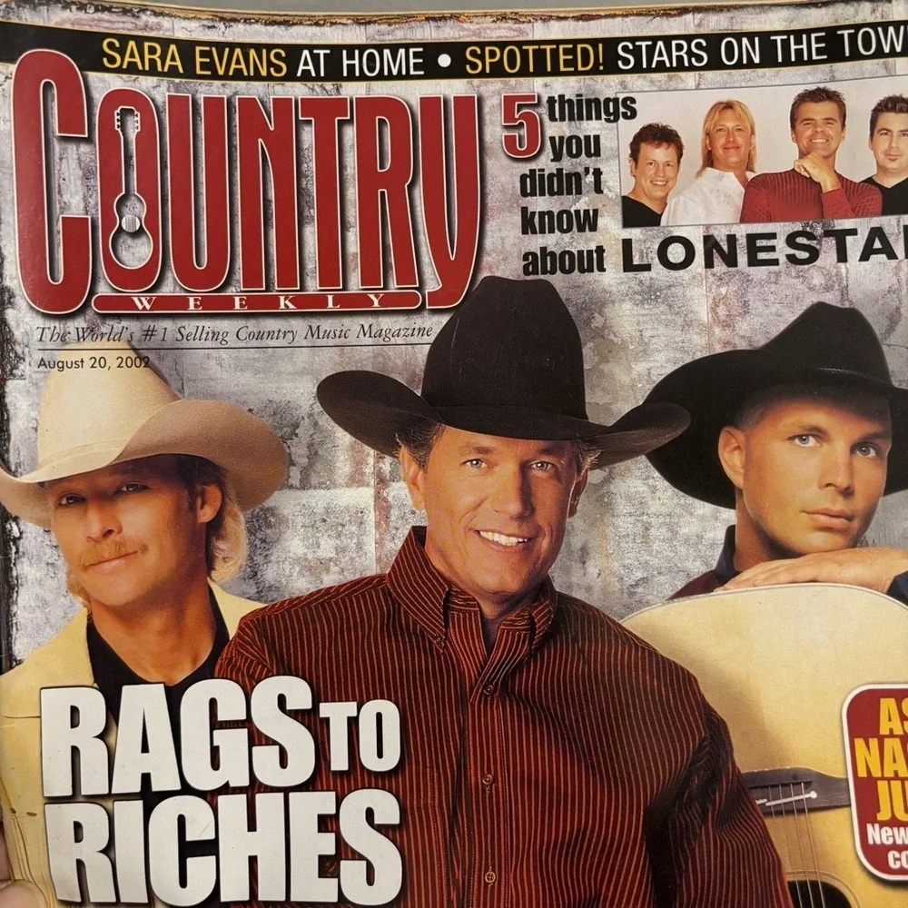 Vintage Country Weekly Music Magazine bundle of 2 from 1998 and 2002